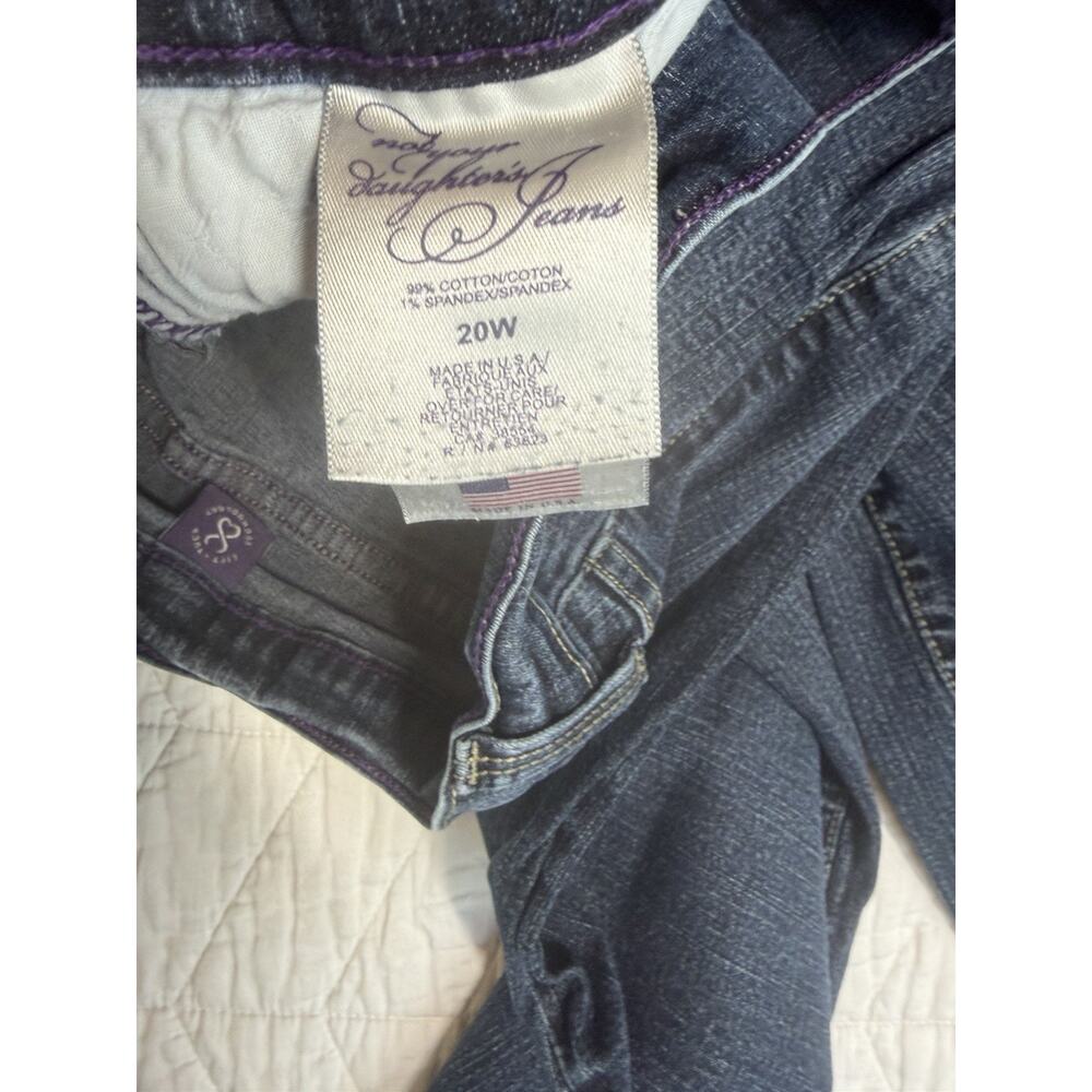 NYDJ Women’s Size 20 Straight Dark Denim Lift-Tuck Technology 5-pockets - Picture 3 of 6